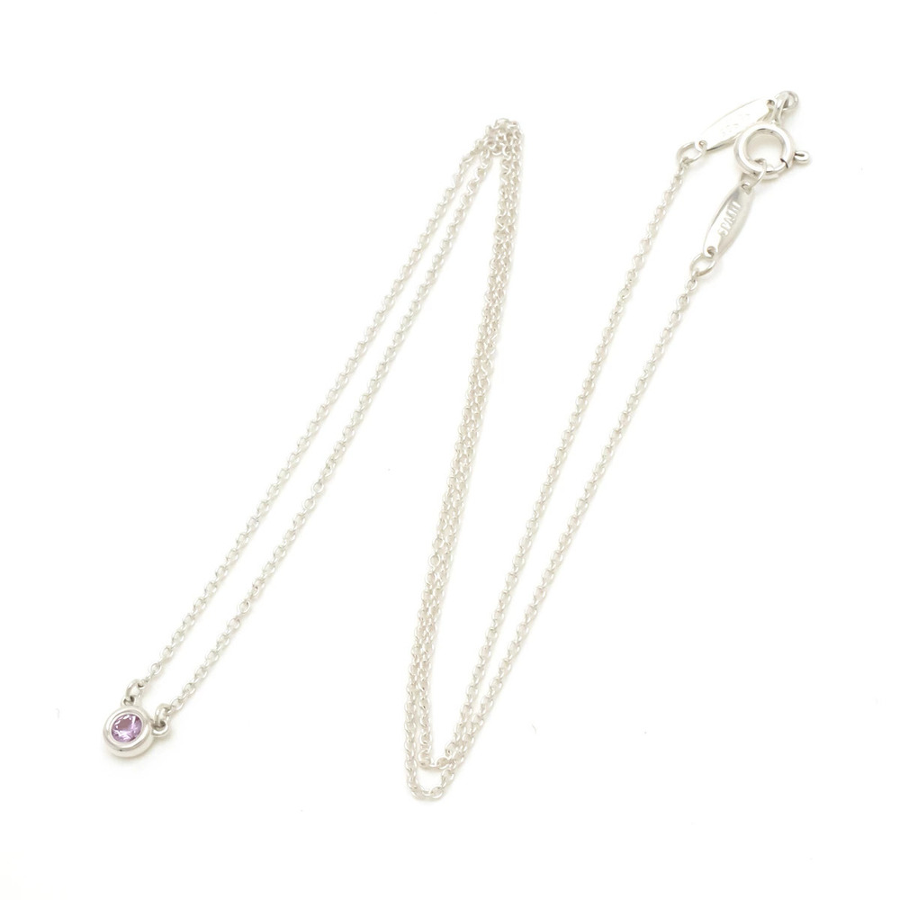TIFFANYCo Tiffany Elsa Peretti by the Yard Necklace Pendant Silver Pink